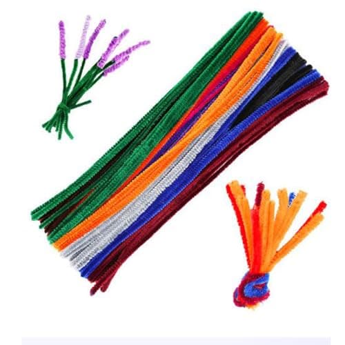 Image of arkCraft Pipe Cleaners in assorted sizes and colours (150mm x 4mm, 100 x Assorted)
