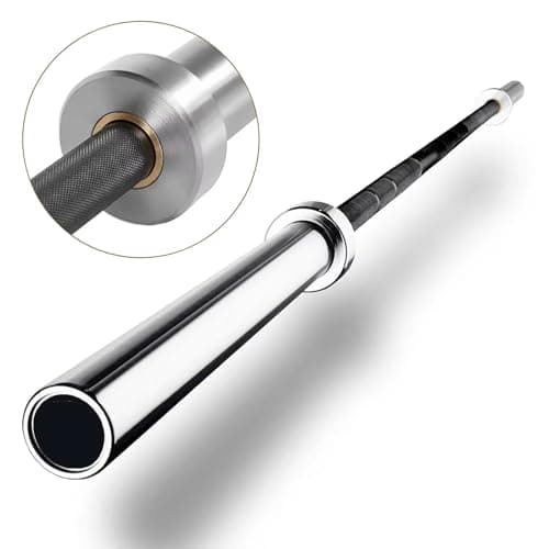 Image of Strongway® 6FT 7FT Olympic Bar Barbell Weight Lifting Fitness Gym Equipment (7FT Barbell (BLACK))