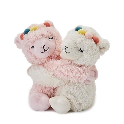 Image of Warmies Warm Hugs Llama Microwavable s with French Dried Lavender Scent, Fully Heatable Cuddly Toy for Anxiety and Pain Relief