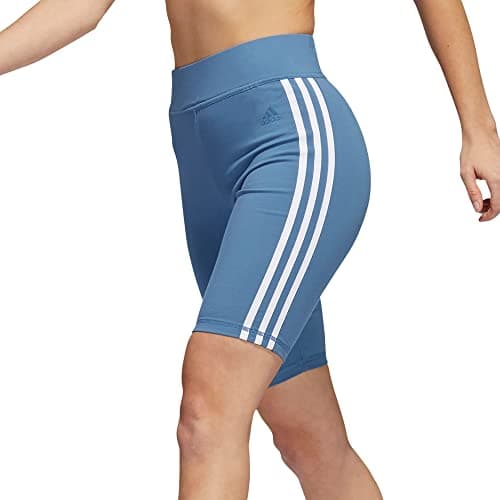 Image of adidas Women's Sportswear Essentials 3-Stripes Bike Shorts, Altered Blue, XS