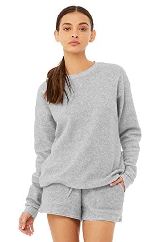Image of Bella Canvas Women's Sueded Crew Sweatshirt, Athletic Heather, S