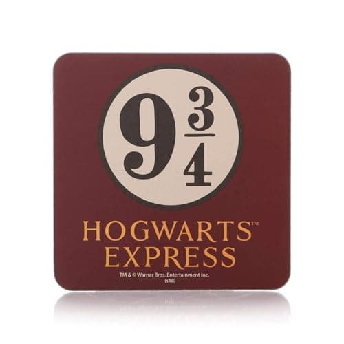 Image of Half Moon Bay | Harry Potter | Platform 9 3/4 Drinks Coaster | Official Merchandise | Beer Mat 10 x 10 x 0.5 cm