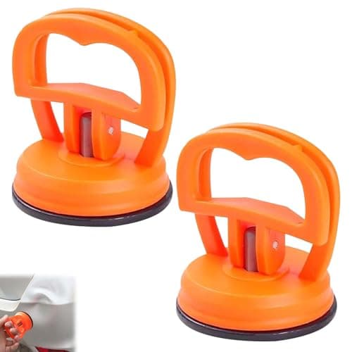 Image of 2 Pack Strong Suction Cups Car Dent Puller Heavy Duty Dent 15KG Capacity Dent Remover Tool for Car Body Repair, Glass, Tile, Window & Furniture Lifting and Moving Phone Stand Compact Suction Pads