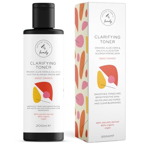 Image of Clarifying Toner for Face - Salicylic Acid Toner - Spot and Oil Control, Cruelty-Free Skincare by The Natural and Organic Family - 7.04 oz