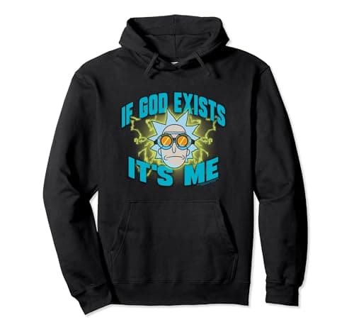 Image of Rick and Morty If God Exists Pullover Hoodie