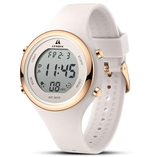 Image of LN LENQIN Ladies Watches Womenes Watch Waterproof Digital Sport Chronograph Watches for Women Silicone Strap with Light/Date/Week/Month
