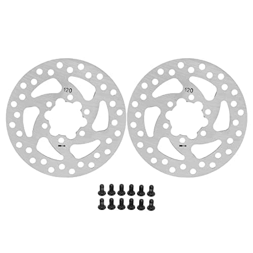 Image of 120MM Bike Disc Brake Rotors 6 Bolt Stainless Steel Disc Brake Rotors Replacement Disc Brake Set with Screws