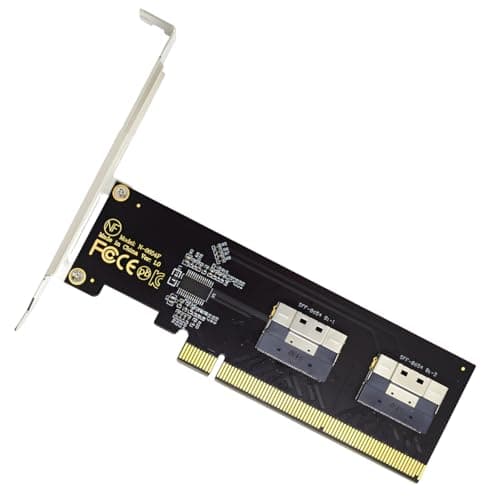 Image of CY Card Dual Slimline SFF-8654 8X 4 NVME to PCIE Express 3.0 4.0 Raid Card VROC Raid0 Hyper Adapter