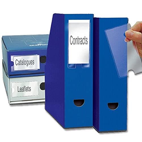 Image of 3L Label Holders Polypropylene Self-adhesive with Inserts 75x150mm Ref 10350 [Pack of 3]
