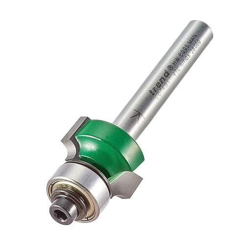 Image of Trend CraftPro Guided Rounded Over Router Cutter, 1/4 Inch Shank, 3mm Radius, 9.5mm Cut Length, Includes Multiple Bearings, Tungsten Carbide Tipped, C074BX1/4TC