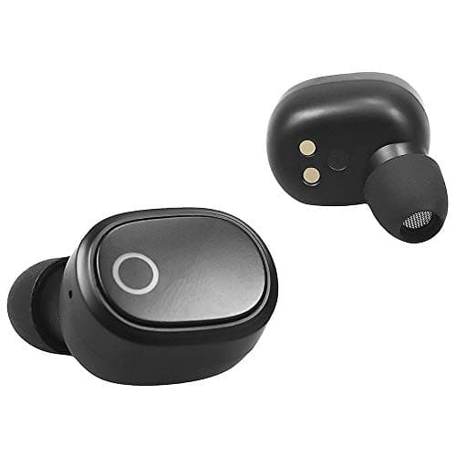 Image of groov e Music Buds - Wireless Bluetooth In-Ear Earphones - Earbuds with Built-in Mic, Hands-Free Calling, Charging Case, & Voice Assistant - 18hrs Audio Playback - Black