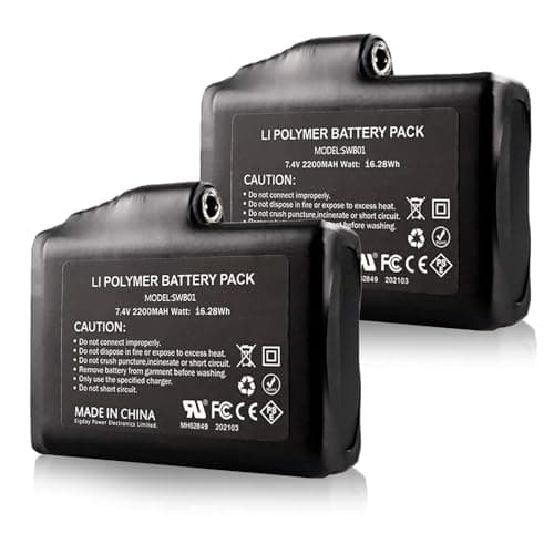 Image of 2 X Rechargeable Lithium Polymer Batteries for Heated Gloves & Socks, 7.4V 2200MAH Replacement Battery, DC Female Interface
