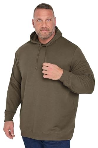 Image of BadRhino Big & Tall Diamond Quilted Hoodie - Men's - Plus Size Curve Brown