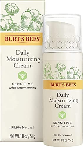 Image of Face Cream Burts Bees Daily Moisturising & Moisturiser for Dry, Sensitive Skin with Natural Ingredients Aloe - Fragrance Free, Hypoallergenic, Allergy Tested Dermatologist Tested, 51 g (Pack of 1)