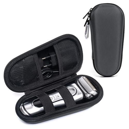 Image of Travel Case for Electric Shaver for Braun Series 3/5/6/7/8/9, Hard EVA Storage Bag with Double Straps, Portable Protective Organizer for Men's Electric Shaver, Charger and Accessories, Grey