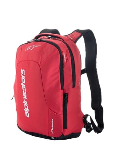 Image of Alpinestars City Hunter V2 Motorcycle Backpack, Waterproof, Lightweight, Ergonomic Design, Padded & Secure Storage for Riders, Red/Black, One Size, Motorcycling