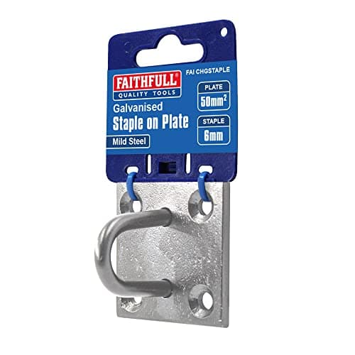 Image of Faithfull FAICHGSTAPLE Galvanised Steel Staple On Pre-Drilled Plate (50 x 50mm)