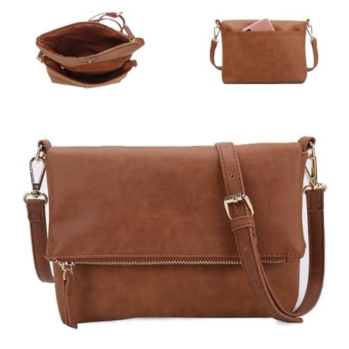 Image of Gladdon Small Crossbody Bags for Women Cross Body Purse Shoulder Bag Brown1