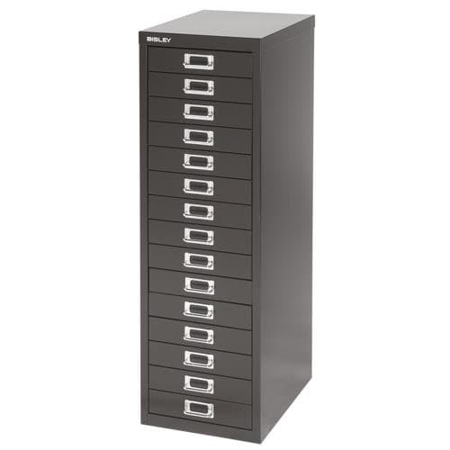 Image of Bisley 15 Drawer Cabinet Black