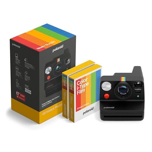 Image of Polaroid - Now+ Gen 3 - Instant Camera with Bluetooth Connection - Bundle Camera + Colour Film (16 Photos) Black (6562)