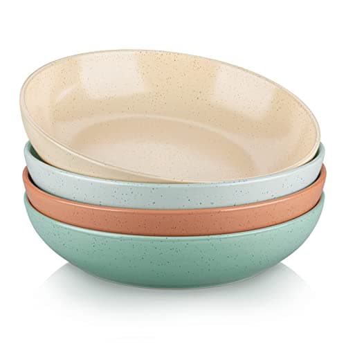 Image of vancasso Sabine Pasta Bowls, 42 Ounce Large Salad Bowls, Stoneware Serving Bowl Set of 4, Microwave Oven Dishwasher Safe Bowl for Kitchen, for Pasta, Salad, Soup