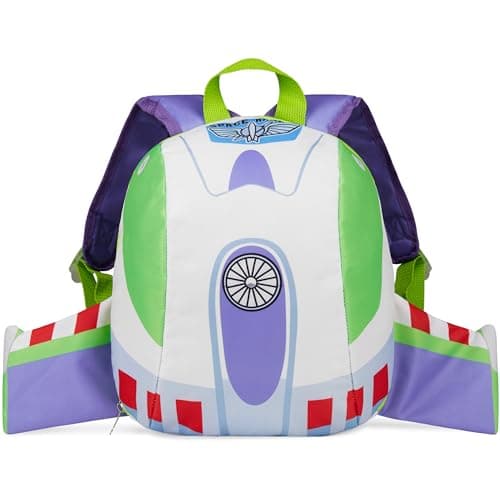 Image of Disney Toy Story Backpack Kids Rucksack for Nursery Preschool Buzz Lightyear 3D Wings Lightweight Daypack Travel Days Out Sleepovers