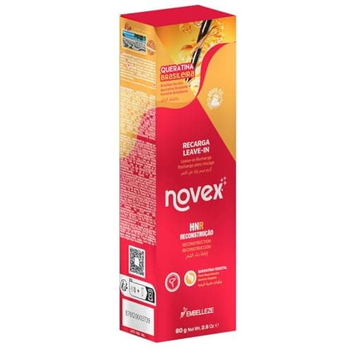 Image of Novex Keratin Recharge Hair Mask with Blant-Based Keratin for Softer and Shiner Looking Hair, Rinse-Out or Leave In Hair Mask Depending on Type of Hair, Suitable for Dry and Oily Hair 80 g