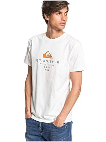 Image of QUIKSILVER First Fire - T-Shirt for Men T-Shirt - Snow White, X-Large