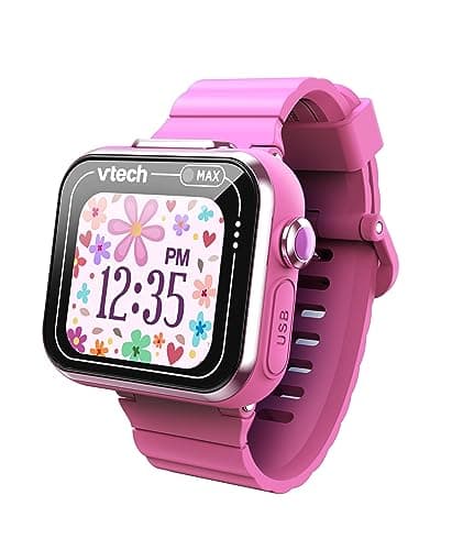 Image of VTech KidiZoom Smart Watch Max, Watch For Kids With Games, Dual Camera For Photos & Selfies, 8 Games, Pedometer, Colour Screen, Funny Effects & More, For Infants aged 4, 5, 6, 7 + Years, Pink