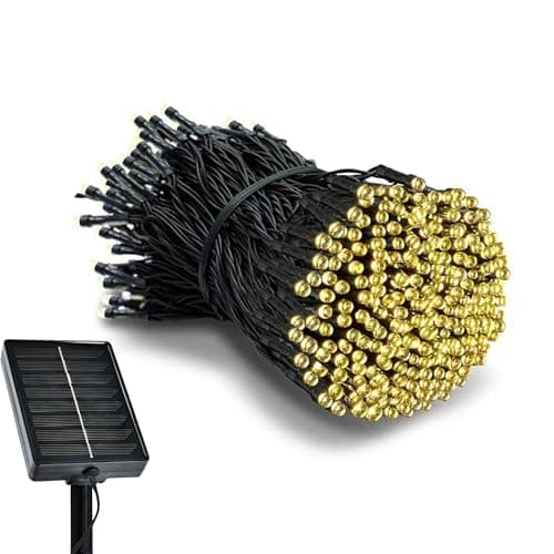 Image of Litark Solar String Lights Outdoor Garden - 33Ft/10m 100 LED Solar Fairy Light with Timer Function, 8 Modes, Waterproof, for Garden, Yard, Tree Deco - Warm White