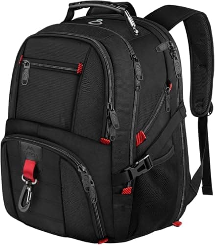 Image of MATEIN Extra Large Backpack 55L, 18.4 Inch Travel Laptop Backpack for Men Water Resistant Work Bag, Heavy Duty Big Business Computer,College School Rucksack, Black