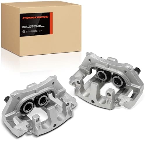 Image of Frankberg 2x Brake Caliper Disc Brake Front with Bracket (hole spacing 138mm) Compatible with X5 E70 X5 F15 F85 X6 E71 E72 X6 F16 F86 Replace# 34116776785