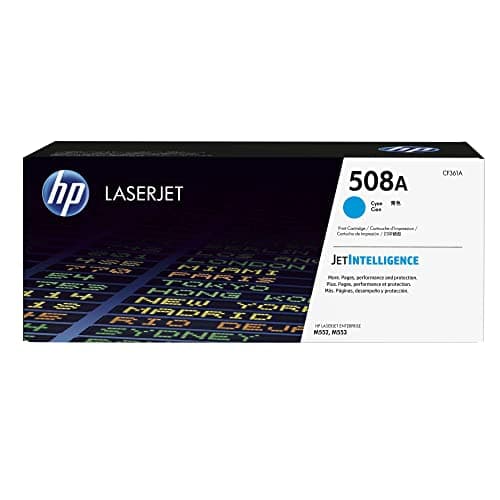 Image of HP 508A (CF361A) Blue/Cyan Original Toner Color Laserjet Enterprise M552dn, M553, M577