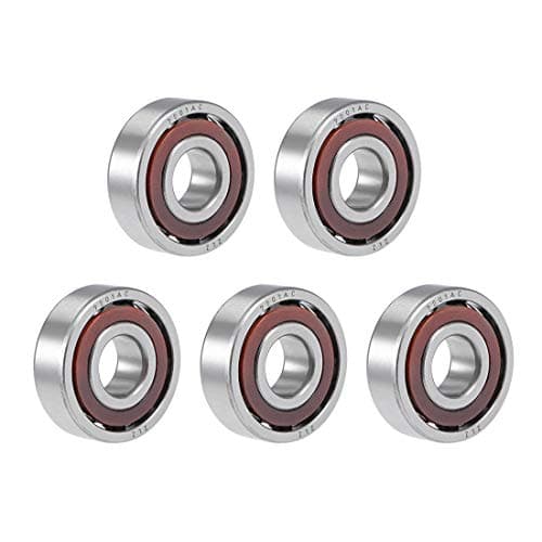 Image of uxcell 7201AC Angular Contact Ball Bearing 12x32x10mm, Single Row, Open, 25° Contact Angle 5pcs