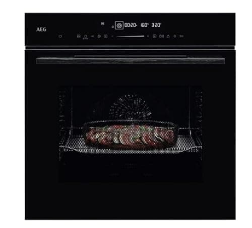 Image of AEG Series 8000 CombiQuick Integrated Oven OK8NW00MB Combi Microwave Oven with Conventional Heating, LED Touchscreen Control, 800 W Microwave Output, Black, Built-In, 590x560x550