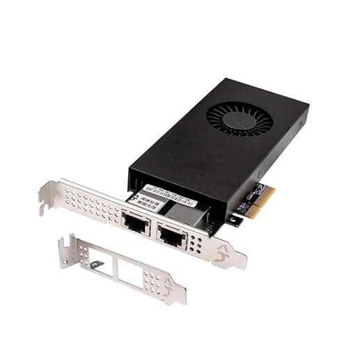 Image of XikeStor Dual-Port 10GBase-T & Dual M.2 PCIe Network Adapter - Marvell AQC113C Chip, 10GbE RJ45 NIC for Server/NAS/PC