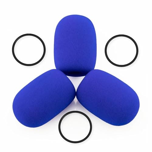 Image of LEFXMOPHY Windscreen for Bose A20 Aviation Headset Mic cover, Replacement for Bose A30 Microphone Spongue Pop filter 3-Pack Blue Foam Cover (Not for Proflight Series 2)