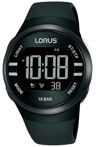 Image of Lorus Digital Quartz Watch with Silicone Strap, Black, Fashion