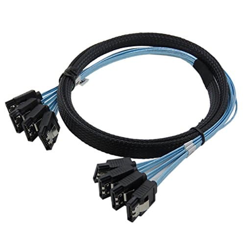 Image of YIWENTEC High Speed 6Gbps 4pcs/set Sata Cable Sas Cable for Server 1M (H0101) (1M)