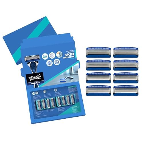 Image of WILKINSON SWORD - Hydro 5 Skin Protection For Men | Hydrating Gel and Precision Trimmer | Pack of 8 Razor Blade Refills