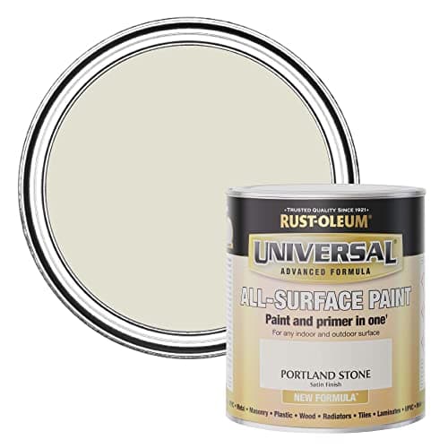 Image of Rust-Oleum Universal Paint & Primer Satin Portland Stone 750ml