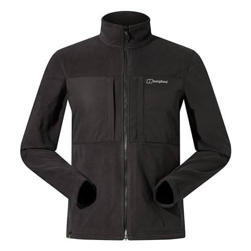 Image of Berghaus Men's Prism Polartec Guide Interactive Fleece Jacket |x Adjustable | Durable Fleece Full Zip, Black/Black, L