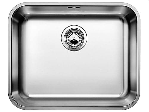 Image of BLANCO Supra 500-U | Stainless Steel Sink | Installation Type: undermount Installation | for 60 cm Wide Base cabinets | Resistant to Scratches | Spacious Bowl Volume | [53x43x18.4 cm]