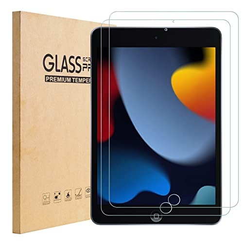 Image of TOPESCT IPad 10.2 inch Screen Protector[2 Pack], Tempered Glass Film for Apple iPad 2021 2020 2019 (9th / 8th / 7th Generation) (iPad 10.2-in.(9th/8th/7th Gen))
