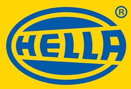 Image of HELLA 8DB 355 031-681 Brake pad set - incl. wear warning contact - T2696 - for e.g. HYUNDAI/KIA