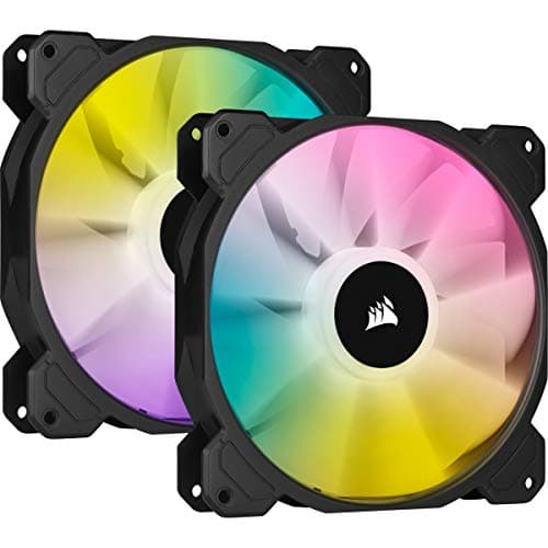 Image of Corsair iCUE SP140 RGB ELITE Performance 140mm PWM Dual Fan Kit with Lighting Node CORE
