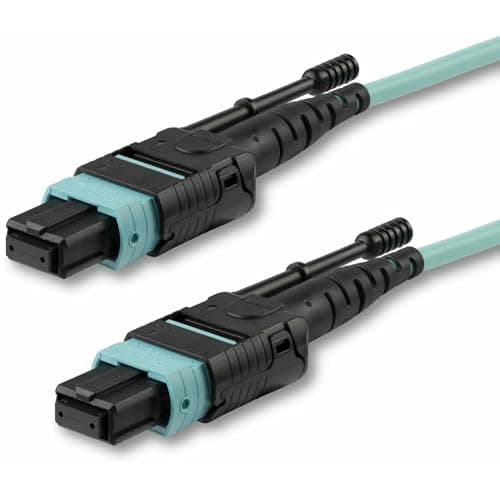 Image of StarTech.com 3m (10ft) MTP(F)/PC to MTP(F)/PC OM3 Multimode Fiber Optic Cable, 12F Type-A, OFNP, 50/125µm LOMMF, 40G Networks, Low Insertion Loss, MPO Fiber Patch Cord (MPO12PL3M)