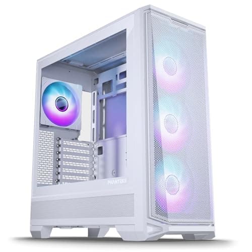 Image of Phanteks Eclipse G400A Mid-Tower PC Case – DRGB, Tempered Glass Panel, High Airflow Design, Tool-Free Installation, Matte White