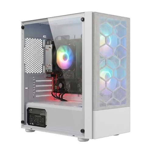 Image of STGsivir Gaming PC, Gaming Computer Desktop Tower, AMD Ryzen 5 3400G up to 4.2GHz, Radeon Vega 11 Integrated Graphics, 16GB DDR4 RAM, 512GB SSD, WIFI 6, BT 5.0, RGB Fan x2, Windows11 Pro