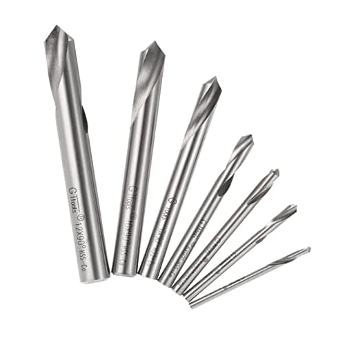 Image of Aumotop Spotting Drill Bits Set High Temperature Abrasion Resistance with 90 Degree Angle for Home Improvement 7pcs High Speed Steel Cobalt Drill Bits